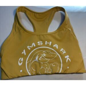 Gymshark Women's Sports Bra M Yellow Racerback Medium Support Wireless